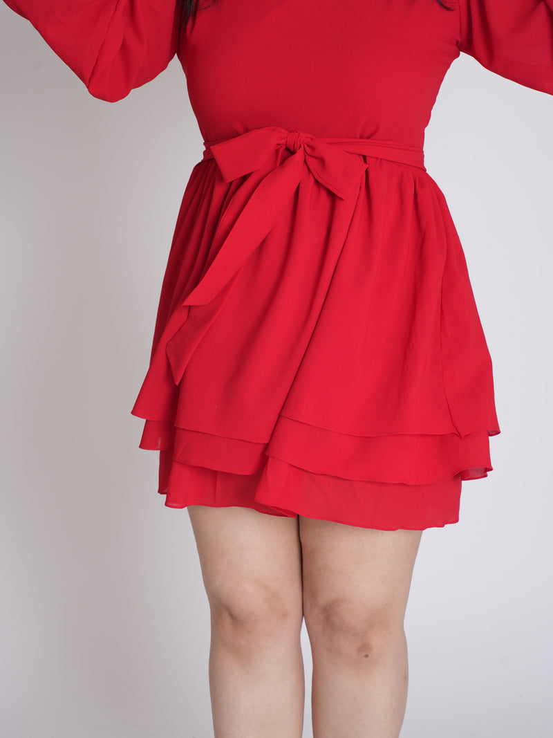 The Bow-tied Red Dress XXS