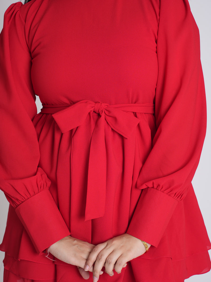 The Bow-tied Red Dress XXS